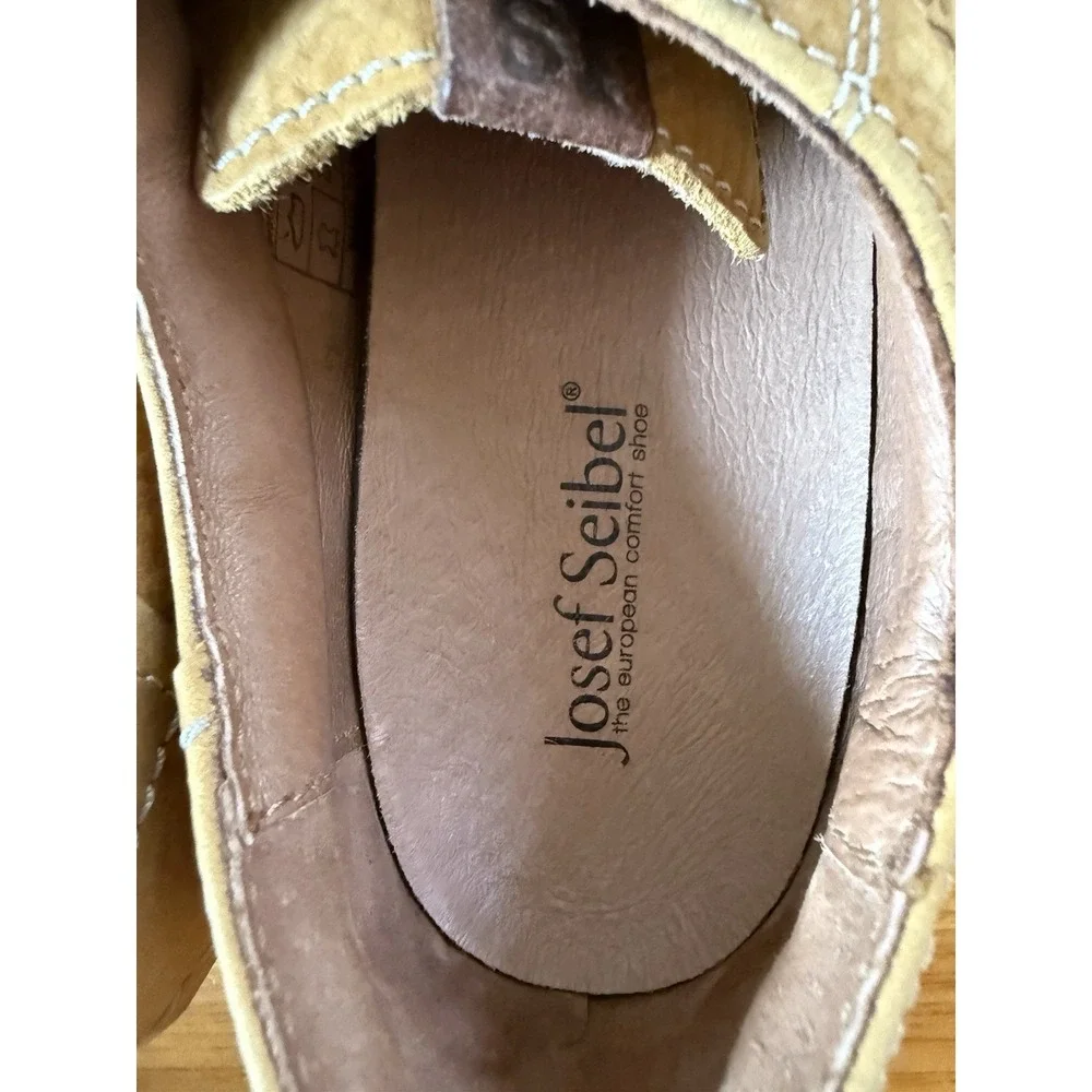 Josef Seibel Shoes Leather Comfort Lace Up Walking Shoes Germany Fergey 40 Tan